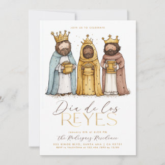 Invitation Día De Los Reyes Mexicaine 3 Rois Fête