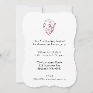 Invitation Diable de style 3D