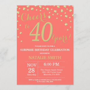 Invitation Diamant 40e anniversaire de la Surprise du Corail 