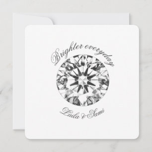 Invitation Diamant Classique Rond Ensemble plus lumineux 2026