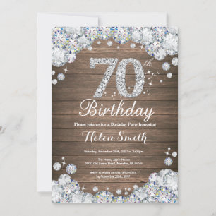 Invitation Diamant d'argent russe du 70e anniversaire
