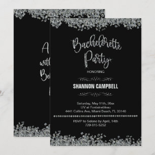 Invitation Diamant et Parties scintillant Bachelorette Party 