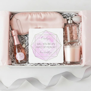 Invitation Diamant hydrique tendance   Sois Ma Fille D'Honneu