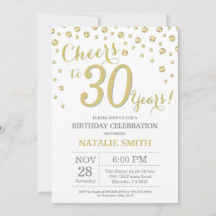 Invitation diamantée avec paillettes dorées pour 3