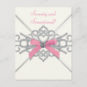 Invitation Diamants blancs Soixante-dix-septième anniversaire