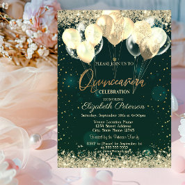 Invitation Diamants de Parties scintillant Or tendance Ballon
