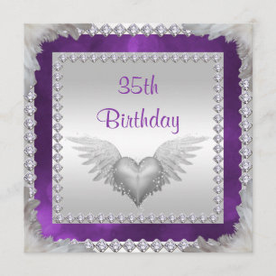 Invitation Diamants et plumes 35e anniversaire