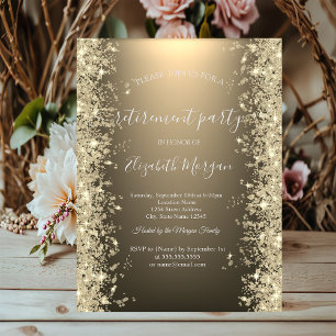 Invitation Diamants scintillants en or Sparkling Gold Retirem