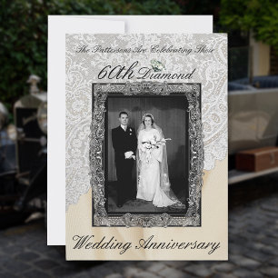 Invitation Diamond 60e anniversaire du Mariage Photo
