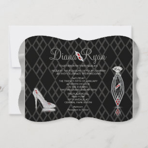 Invitation Diamond Cravate Noire