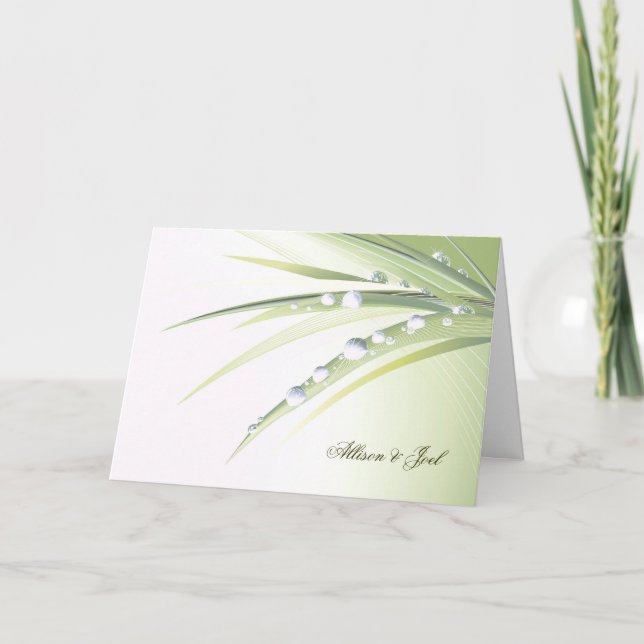 Invitation Diamond Dew baisse le renouvellement de Vow Mariag (Devant)