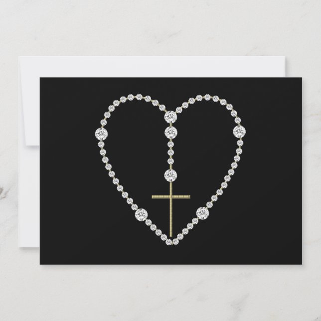 Invitation Diamond Rosary - Hail Mary Full of Grace (Devant)