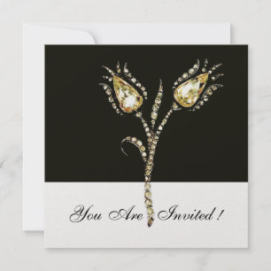 Invitation DIAMOND TULIPS, Ice Metallic