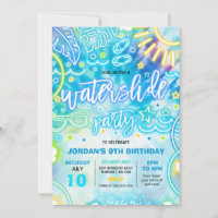 Diapositive d'eau Pad Anniversaire Fête Tie Dye Gl