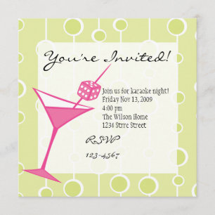 Invitation Dice Martini