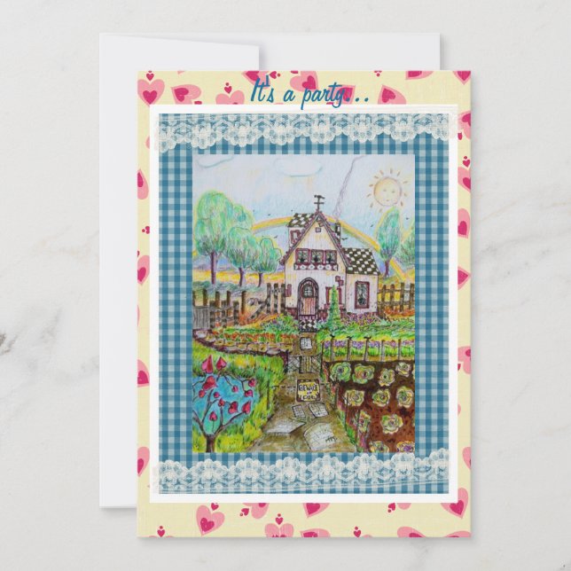 Invitation Dieu bénisse notre maison (Devant)