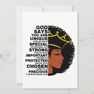 Invitation Dieu Dit Que Vous Êtes Melanin Christian Sista Que