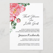 Dieu merci pour l'invitation de douches pour petit