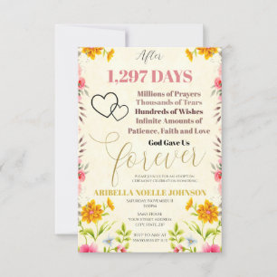 Invitation Dieu Nous A Donné Pour Toujours Une Adoption Édité
