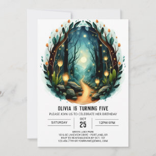Invitation Digital Adventure Nature Woodland Anniversaire