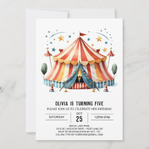 Invitation Digital Custom Delight Circus anniversaire