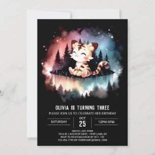 Invitation Digital Dreamy Tiger Anniversaire