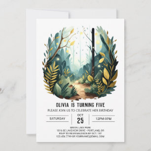 Invitation Digital Forest Adventure Woodland