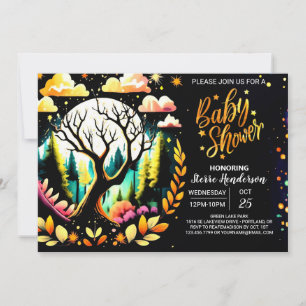 Invitation Digital Into the Woods Celebration Baby shower