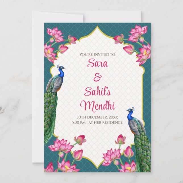 Invitation Digital Mehndi invitation & Digital Dho (Devant)