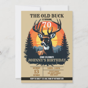 Invitation digitale Rustique de cerfs à l'annivers