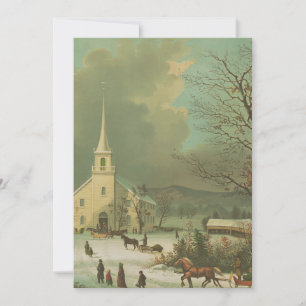 Invitation Dimanche d'hiver autrefois