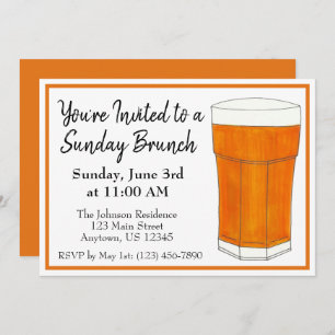 Invitation Dimanche Petit-déjeuner Brunch JO Jus d'orange