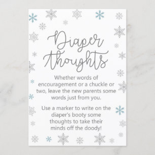 Invitation Dimensions des panneaux de Baby shower d'hiver 5x7