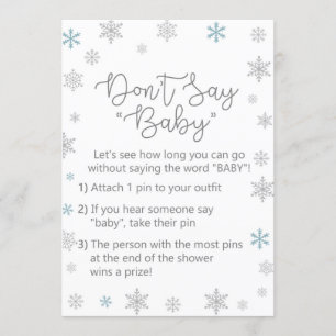 Invitation Dimensions des panneaux de Baby shower d'hiver 5x7