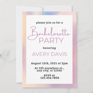 Invitation DINA Holographic Space Cowgirl Bachelorette Party