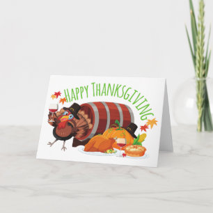 Invitation dinde ivre bon thanksgiving