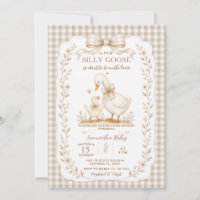 Dindon à carreaux beige Baby Shower Petit Dindon