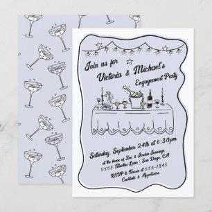 Invitation Dîner à main tiré Mariage