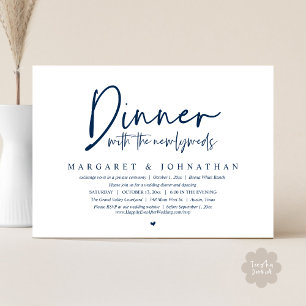 Invitation Dîner avec les nouveaux mariés, Mariage Elopement