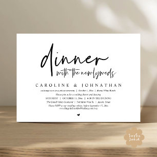 Invitation Dîner avec les nouveaux mariés, Mariage Elopement 