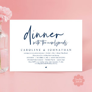 Invitation Dîner avec les nouveaux mariés, Mariage Elopement