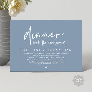 Invitation Dîner avec les nouveaux mariés, Mariage Elopement