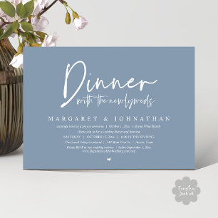 Invitation Dîner avec les nouveaux mariés, Mariage Elopement 