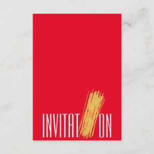 Invitation Dîner Cuisine Party Italien Spaghetti