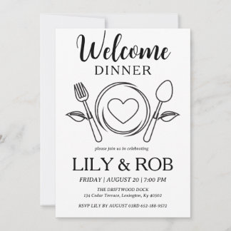 Invitation dîner d'accueil