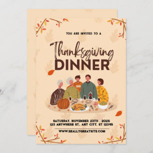 Invitation Dîner d'action de grâces