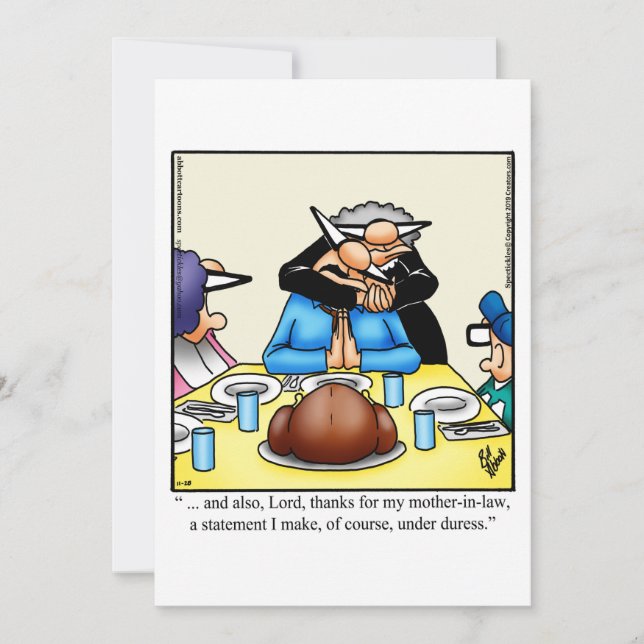 Invitation Dîner d'action de grâces amusant (Devant)