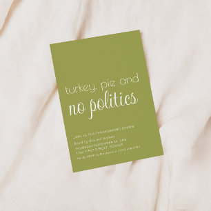 Invitation Dîner d'action de grâces amusant Sage d'invitation