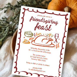 Invitation Dîner d'action de grâces Whimsgiving Friendsgiving