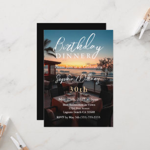 Invitation Dîner d'anniversaire
